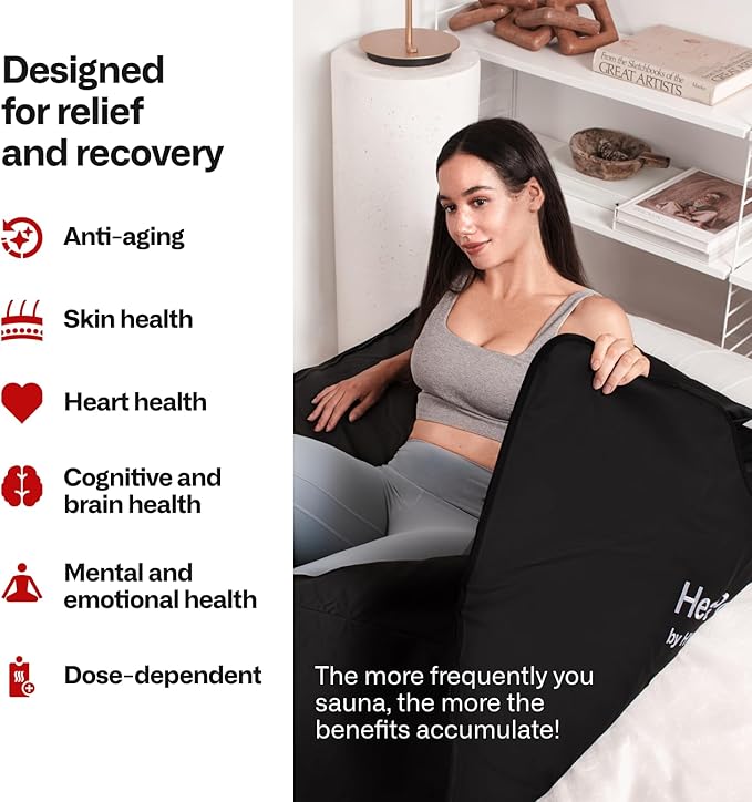 HYDRAGUN HeatPod Infrared Sauna Blanket for Well-Being and Detox - Relax Your Body & Mind - Personal Sauna, Portable Sauna for Home