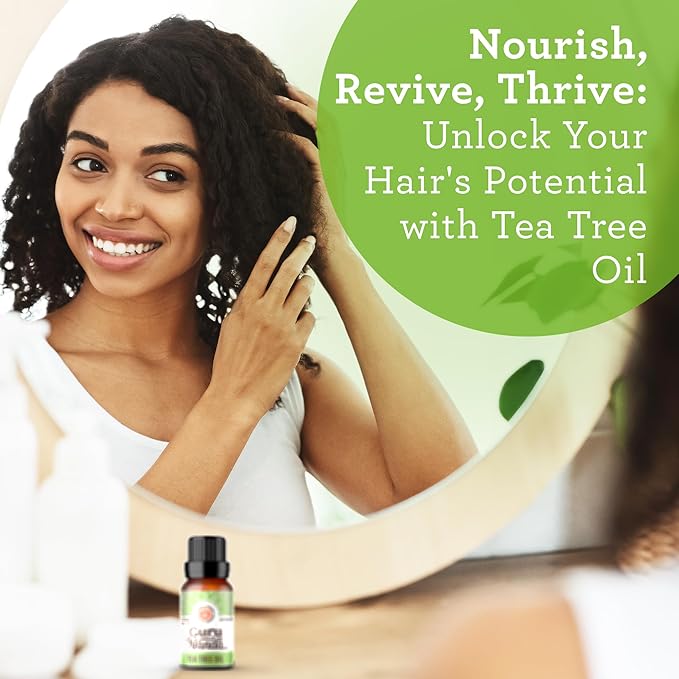 GuruNanda Tea Tree Essential Oil, 100% Pure, Natural and Undiluted Diffuser Oil for Aromatherapy, Massages & DIY Recipies, Helps in Skin & Hair Care (2X0.5 fl Oz)
