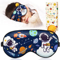 Miss Adola Sleep Mask for Kids - Valentines Gift for Kids Cute Silk Eye Cover for Sleeping Kawaii Soft Eyeshade Animal Eye Blindfold with Adjustable Strap for Boys Teens, Astronaut