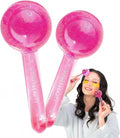 MonétBeauty Ice Globes for Face, Freezer Safe and Highly Effective Facial Globes for Daily Beauty Routines, Face Roller to Tighten Skin, Reduce Puffiness, Enhance Circulation and Complexion (Pink)