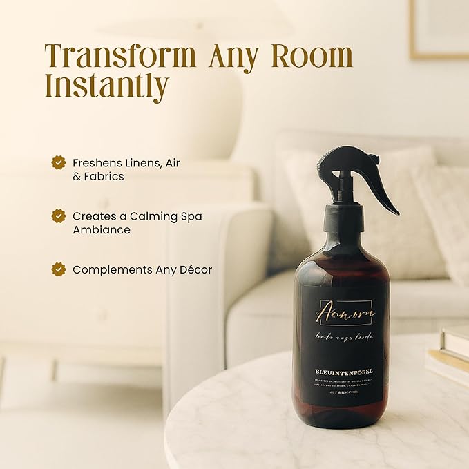 Room and Linen Spray/500 ml/Relaxing Home Fragrance, Fabric, and Bathroom Deodorizer (Imperial Oud)