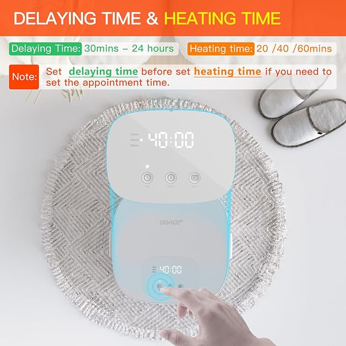 DOACE Upgraded Towel Warmer Bucket, Small Size Towel Warmers with Auto Keep Warm, Heat Time 20/40/60 Min Adjustable and Delay Time Up to 24 Hours, Hot Towel Warmer for Bathroom, Gift for Mother's Day
