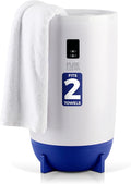 PureClean Towel Warmer Bucket, Portable Blanket Heater for Bathroom and Spa, Customizable Fragrance, Auto Shut-Off, Fits 2 Large Towels, Blankets and Bathrobes, LED Display, Adjustable Timer, Blue
