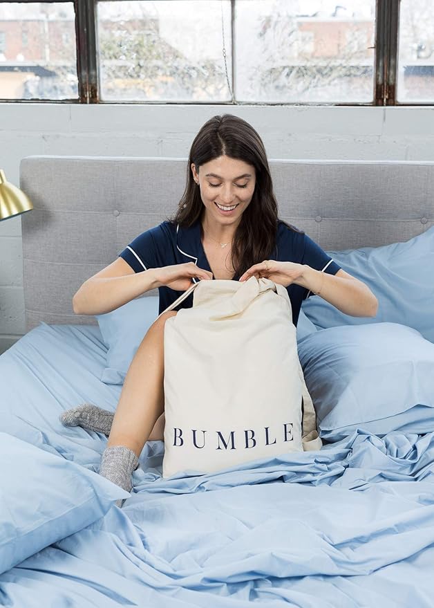 Luxury Oversized Bath Towels | 650 GSM, 34" x 56" | Hotel Quality, Soft & Highly Absorbent | Quick Dry, Thick, Combed Cotton Bathroom Towels | Denim - 4 Pack