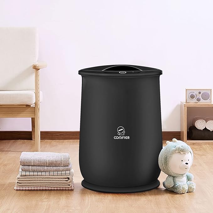 Comfier Hot Towel Warmers for Bathroom, Gifts for Dad,Him,Her, Large Towel Warmer, Heat Towels in 10 Minutes, Blanket Warmers for Home, Auto Shut Off, Bathrobes, Baby Blanket(Black)