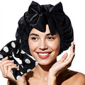 Years Calm Extra Large Shower Cap for Long Thick Hair – Waterproof Double Layer Bath Cap with Satin Lining, Secure Elastic Fit for Braids, Curls & Extensions