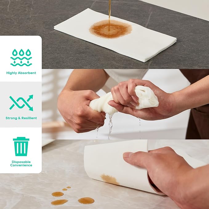 800PACK Disposable Hand Towels for Bathroom, Soft and Absorbent Paper Guest Towels Disposable Decorative Bathroom Hand Napkins for Kitchen, Parties, Weddings, Dinners