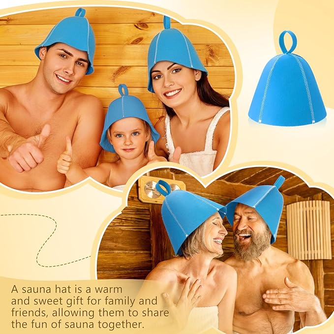 JaGely Sauna Hat for Men Women Sauna Hat Vaporarium Cap Russian Banya Cap for Bath House Accessories