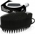 Avilana Silver Edition Scalp Massager Shampoo Brush - Silver-Ion Infused Silicone Scrubber, ISO Tested Soft Bristles, Stays Fresh All Hair Types Gentle Scalp Care Color Treated Safe Women Men Curly