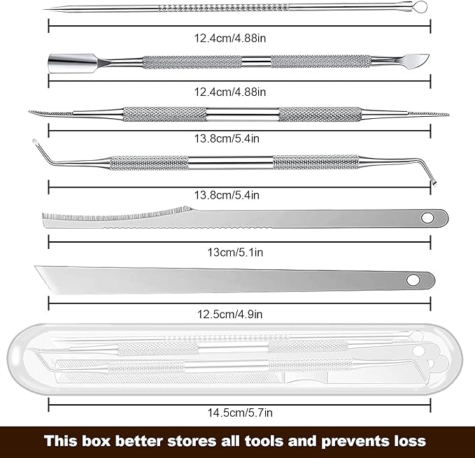 Ingrown Toenail Pedicure Tool Kit 7pcs Nail Manicure Kit Stainless Steel Nail Care Treatment for Nail Correction Polish Pain Relief true color 7 Piece Set (true color)