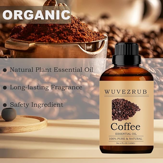 Coffee Essential Oils, 120ML 100% Pure and Natural Essential Oil for Aromatherapy Diffuser - Coffee / 4 Fl Oz