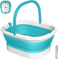 Nekteck Foot Soaking Tub Collapsible Bucket for Foot Bath Soak Tub, Feet Basin Soaker with 138 Acupressure Nodes and Pumice Stone for Feet Health Foot Spa, Gifts for Men Women Dad Mom, Green