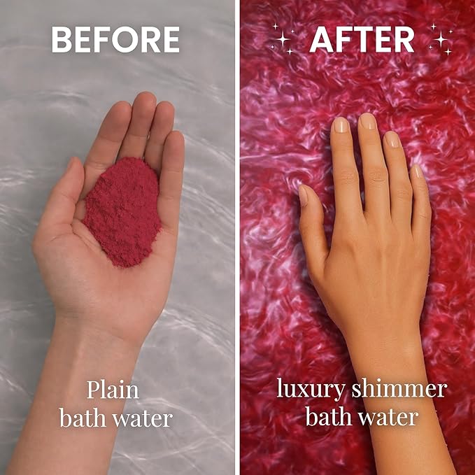 Red Shimmer Bath Bomb in A Bag - Handmade Strawberry Scented Bath Bombs for Women, Kids and Men - Bulk Bathbomb Fizzies Perfect for Boys and Girls All Ages (Small, Red)