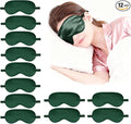 12PACK Silky Sleep Masks Satin Eye Mask Silk Eyes Cover for Sleeping Blackout Eyeshades Soft Blindfold Travel Nap Gifts