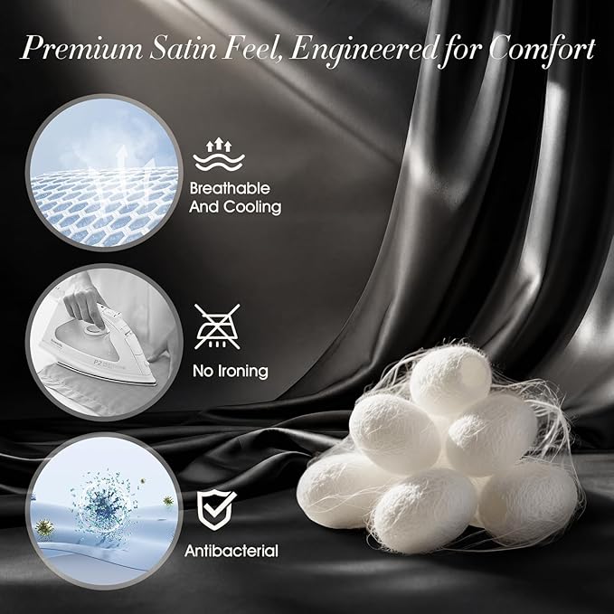 LC-dolida Satin Silk Bonnet for Sleeping Women Men, Hair Bonnet for Curly & Natural with Sleep Mask, Reduce Frizz