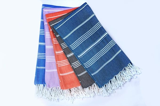 Beach Towel 100% Cotton Turkish Beach Towel Adult 38x70 Inch Pre-washed Absorbent Extra Large|Sand Free Quick Dry BathTowels|Lightweight Blanket|Travel Cruise Camping Spa Gym Yoga Towel|Baby blue
