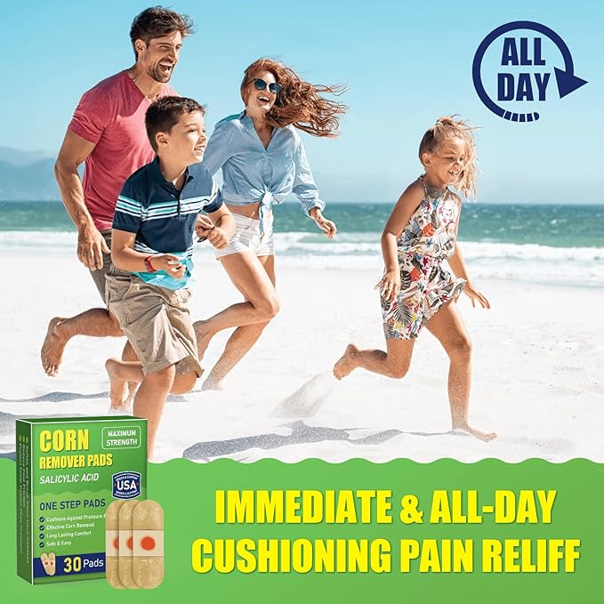 WABRINY Maximum Strength Corn Removers Pads for Feet and Toes, Fast Effective Foot Corn -YD