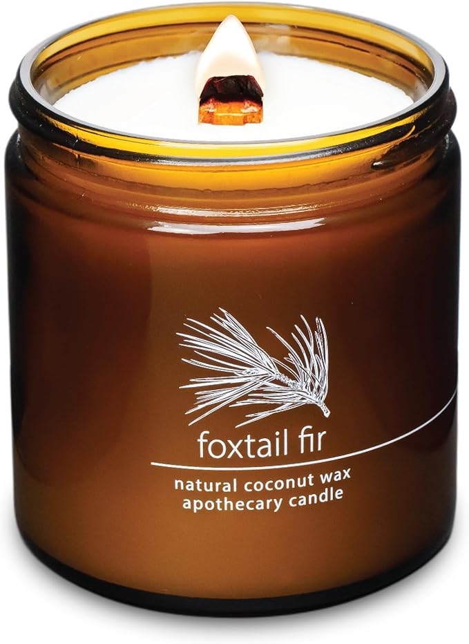 Hemlock Park Foxtail Fir Apothecary Hand-Poured Scented Candle | Crackling Wood Wick, Botanical Fragrance & Coconut Wax | Up to 90 Hour Burn Time | 16 oz
