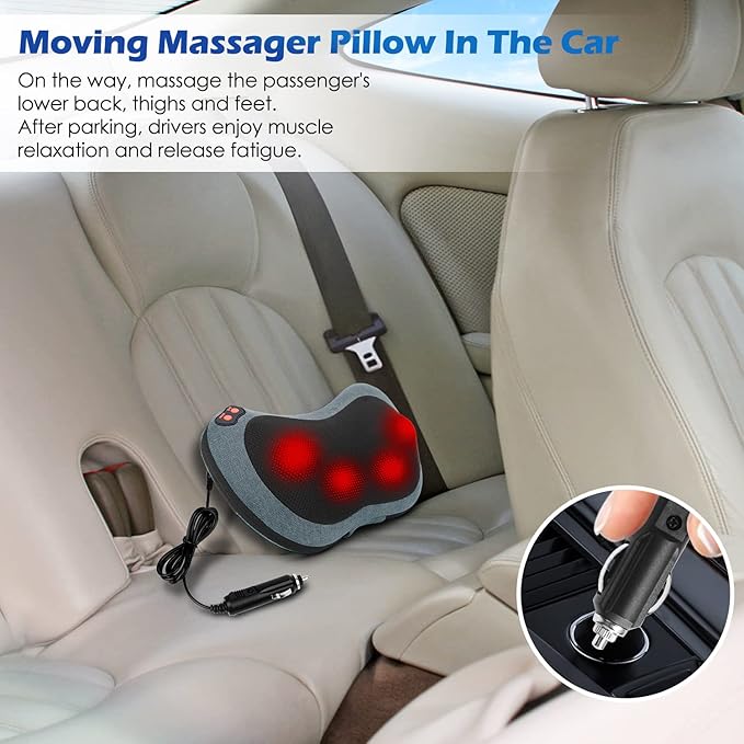 Papillon Mothers Day Gifts for Mom,Back Massager with Heat,Shiatsu Neck Massager Pillow for Back,Neck,Shoulder,Foot&Lower Back Pain Relief,Relaxation Gifts for Women/Mom/Fathers Day (Cyan Blue)