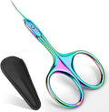 Cuticle Scissors, Extra Fine Curved Manicure & Pedicure Nail Scissor for Women/Men, Professional Small Grooming Tool for Nail Care, Eyebrow Trimming (Colorful)