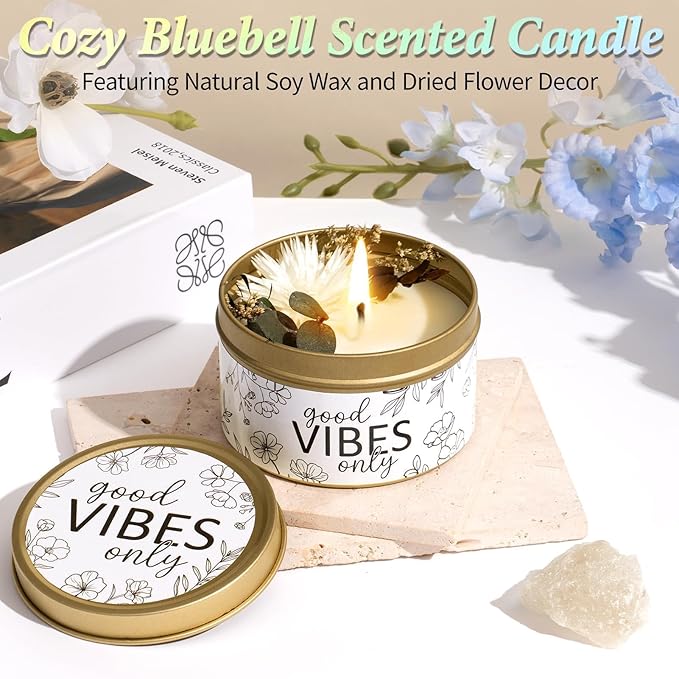 Spa Gifts for Women Bath Gift Set, BlueBell Spa Gift Baskets Home Bath Set Self Care Kit Care Package Thank You Birthday Mothers Day Easter Gifts for Women Her Mom Best Friends Sister Teen Girl Wife