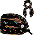 Scrub Cap with Hair Scrunchy, Ponytail Holder Surgical Cap