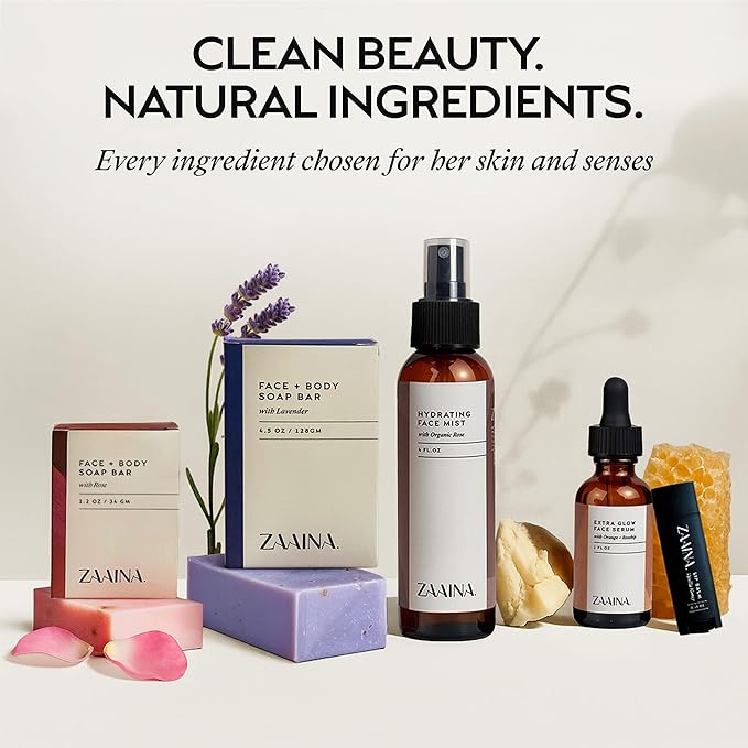 ZAAINA Spa Gifts for Women - Mother's Day Gifts for Mom, Relaxaing Spa Gift Basket, Pampering At Home Natural Bath & Body Self Care Spa Package for Mom Wife, Birthday Gifts for Women