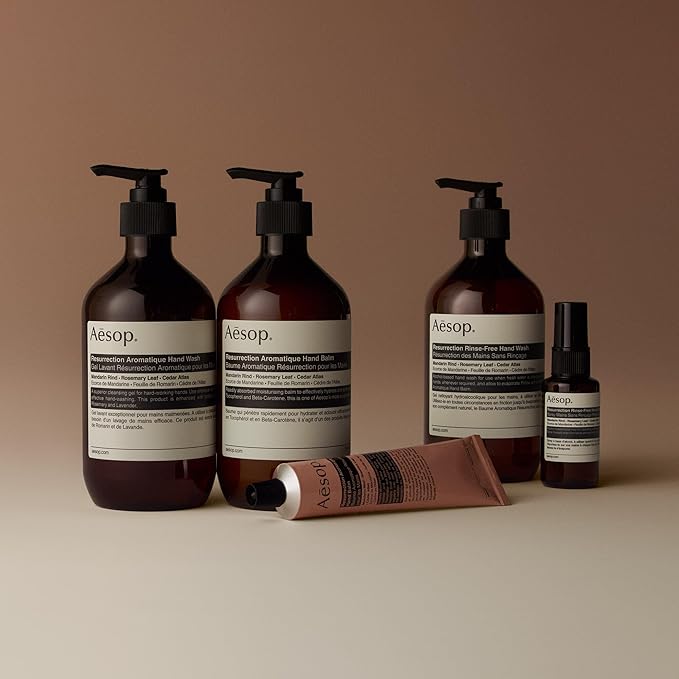 Aesop Resurrection Aromatique Hand Balm - Rich, Moisturizing Balm for Hands and Cuticles - Fragrant Botanicals and Skin-Softening Emollients - 16.9 oz