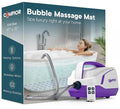 Bubble Bath Massager Mat for Bathtub, 47.24" x 14.57" Full-Body Heated Air Spa with 6-Level Adjustable Bubbles, Non-Slip Waterproof Design, Remote Control, for Stress, Muscle Relief & Relaxation,
