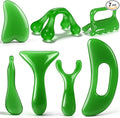 Ceenna 7 Pcs Gua Sha Massage Tools Set - Natural Resin Gua Sha Scraping Massage Tool Lymphatic Drainage Tool for Face Back Leg Women's Body Shaping