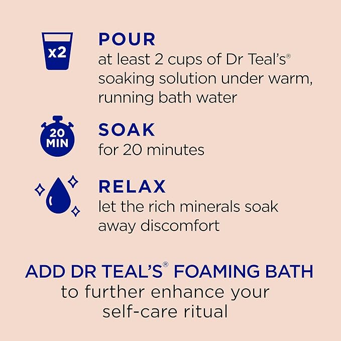 Dr Teal's Epsom Salt Magnesium Soak, Soothe & Comfort with Oat Milk & Argan Oil, 3 lbs