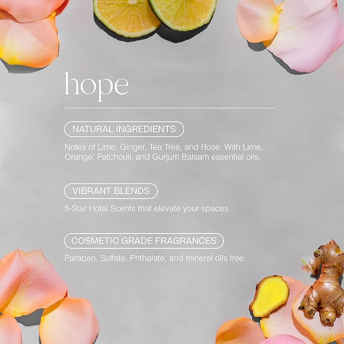 Doctor Aromas Home Perfume - Aromatherapy Room Spray - Elegant Scents to Freshen Home, Room, or Bathroom powered by Everspray Tech (Pack of 1, Hope)