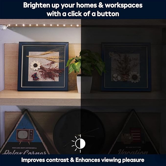 BestLuz Battery Powered LED Strip Lights, 3 Pack 40 Inch Battery Operated LED Strip Lights for Shelves and Under Cabinet Indoor Use, Cordless LED Light Strips Warm White 2700K