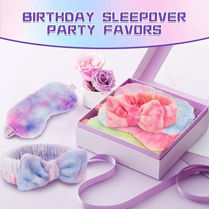 WSYUB Makeup Party Favors,Sleepover Party Favors,28pcs Spa Headband,Face Wash Headband,Spa Headbands Bulk