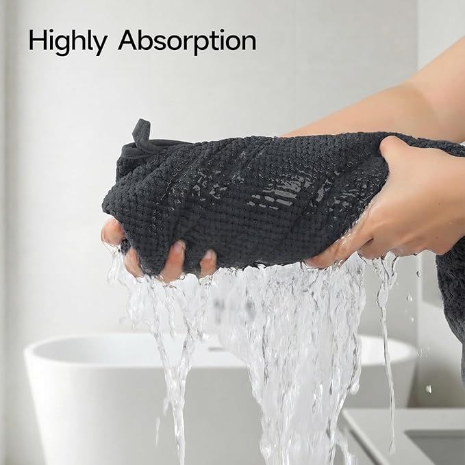 REDKISS Pack of 1 Jumbo Bath Sheet, 40 x 80 Inches Microfiber Oversized Bath Towel for Bathroom, Extra Large & Lightweight, Quick-Dry, Super Soft & Absorbent, Perfect to Wrap Yourself in, Dark Gray