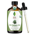 SVA Fir Balsam Essential Oil Organic – 4 Fl Oz – 100% Natural Organic Fir Oil - for Diffuser, Hair Care, Face, Skin Care, Aromatherapy, Scalp and Body Massage, Soap and Candle Making – with Dropper