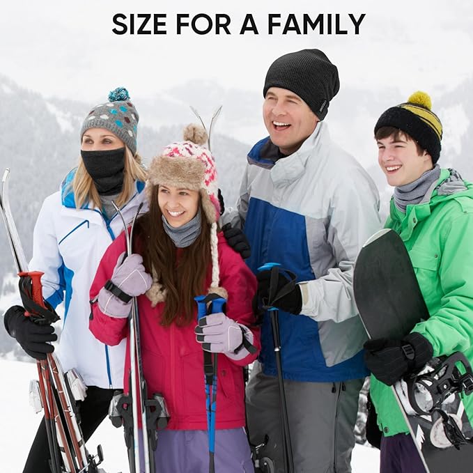 TICONN Neck Gaiter Face Cover Scarf, Neck Warmer Breathable Sun & Wind-proof for Skiing Fishing Hiking Cycling