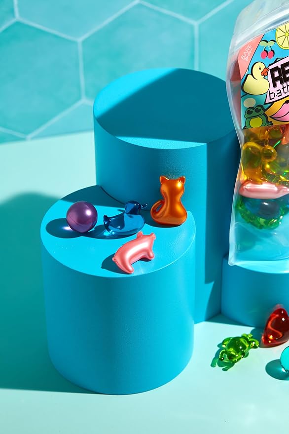 Retro Bath Beads Jumbo Pack of 30. Various Shapes and Scents. Animals, Hearts, Stars, Pearls. Bath Oil Beads. Gift for Mom Gift for Women Birthday Gifts for Women. Bath Pearls. Bath Gift Set.