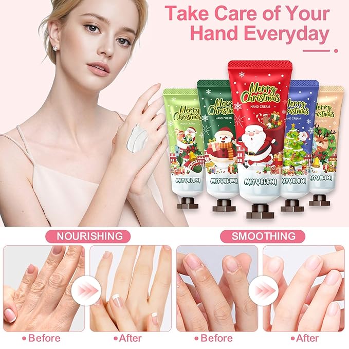 10 Pack Christmas Hand Lotion Gift Set Bulk, Mothers Day Gifts, Teacher Appreciation Gifts,Nurses Week Gifts, Moisturizing Hand Cream, Birthday Gifts for Women&Teen Girls, Mini Gift