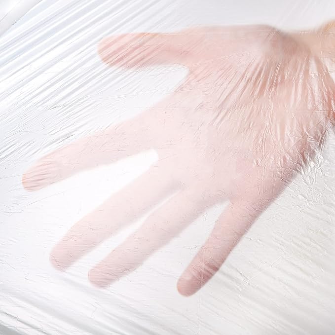 Okllen 100 Pack Disposable Plastic Sheeting for Body Wrap, Sauna Bag Liner Used Sized 83"x43", PE Bag Inside a Far Infrared Sauna Blanket for Home Bathtub, SPA, Beauty Salon, Open on the Side