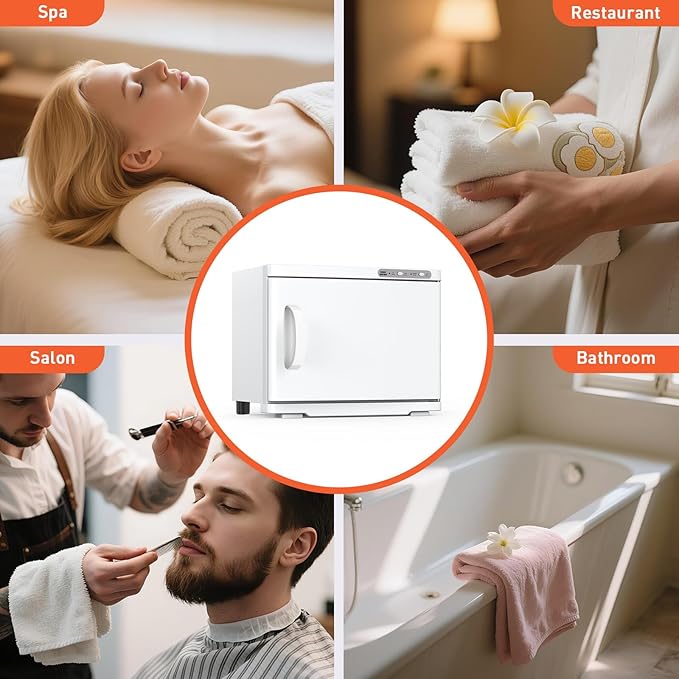 Hot Towel Warmer for Spa,2-in-1 Thermostatic Towel Heater,23L Large Capacity with Quick and All-Round Heating for Facial SPA,Beauty Salon,Esthetician and Bathroom White