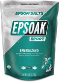 Epsoak Sport Epsom Salt 5 lb. Magnesium Sulfate USP. Resealable Epsom Salt Bag Eucalyptus, Made in The USA, Cruelty-Free Certified