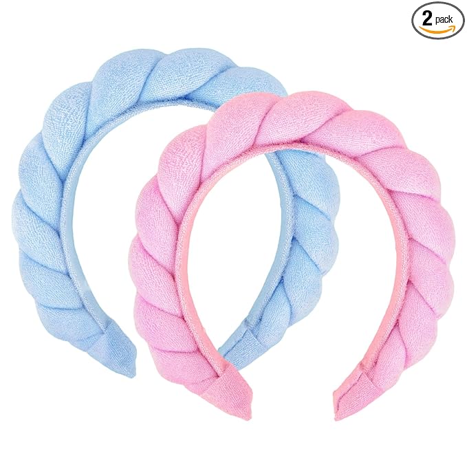 Spa Headbands for Women Skincare Makeup Headband for Washing Face Puffy Bubble Headbands Preppy Stuff Gifts for Teen Girls Women Cute Hair Accessories