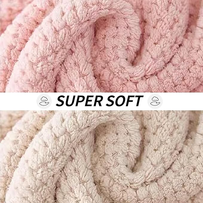2 PCS Extra Large Hair Towel Wrap for Women Long Hair, 40 * 20" Microfiber Towels for Anti-frizz & Absorbent Quick Dry