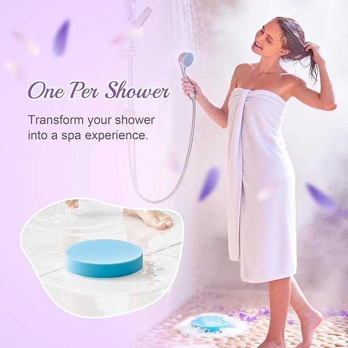 12pcs Aromatherapy Shower Steamers - Relaxation Birthday Christmas Set for Women and Men, Shower Bombs Tablets for Stress Relief and Self Care, Luxury Home Spa
