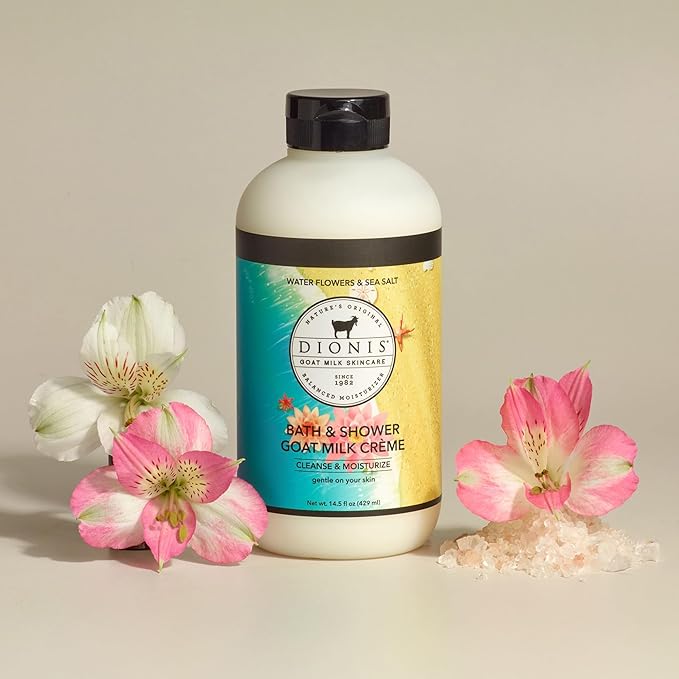 Dionis Bath & Shower Goat Milk Crème Water Flowers & Sea Salt 14.5oz (Pack of 1)