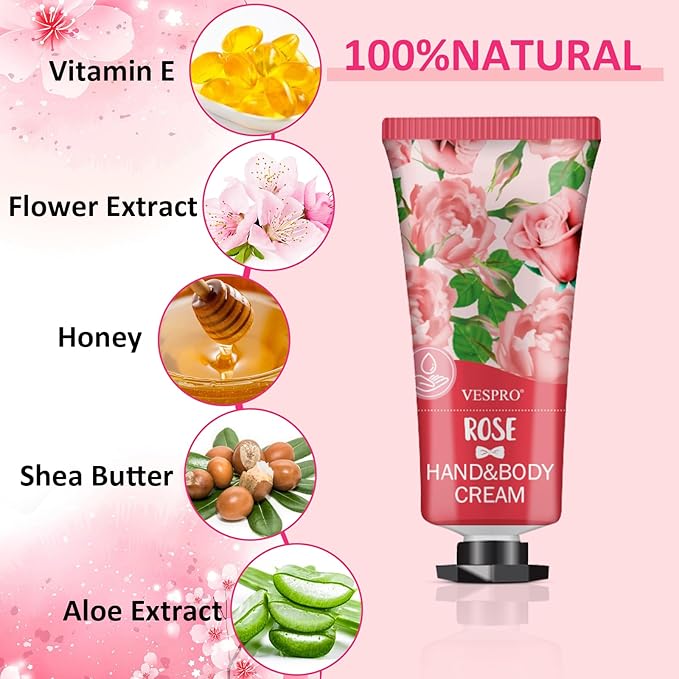 182 Pack Hand Cream Set, Mothers Day Gifts, Hand Lotion for Teacher Appreciation Gifts, Thank You Gifts, Bridesmaid Gifts, Birthday Gifts and Small Gifts, Hand Lotion Travel Size for Dry Cracked Hands