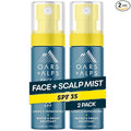 Oars + Alps Face & Scalp Sunscreen Spray Mist, SPF 35 Facial & Hair Sunscreen, Water & Sweat Resistant, Infused with Aloe Vera + Cucumber, Summer Splash Scent, 1.5oz, 2pk