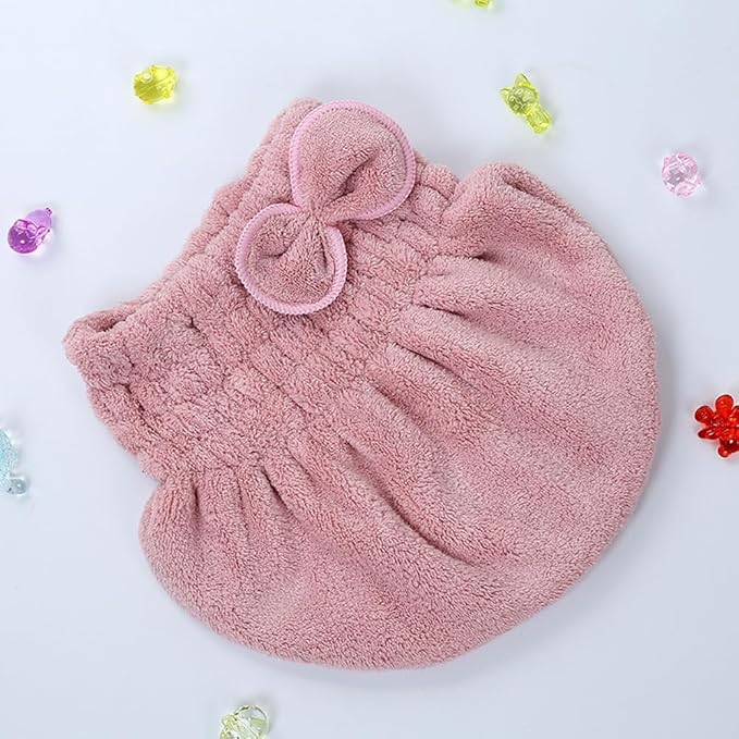 2-Pack Super Absorbent Hair Drying Cap,Microfiber Hair Towel Caps Fast Drying Shower Cap for Curly, Long Wet Hair