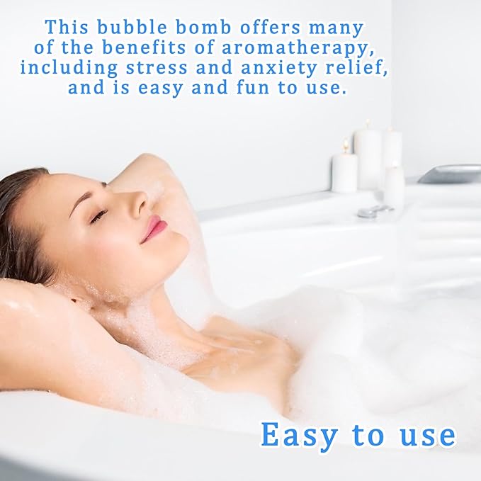 6PCS Bath Bombs Gift Set,Rainbow Bubble Spa Bath Bomb for Her Him Wife Girlfriend Women Relaxing